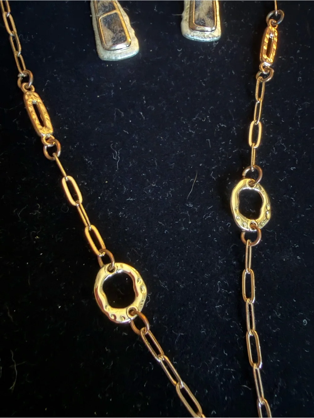 Gold-Tone Mixed Metal Pendant Necklace & Earrings Set - Gold